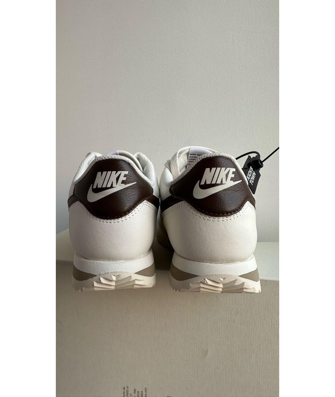 NIKE Белые кожаные кроссовки, фото 4