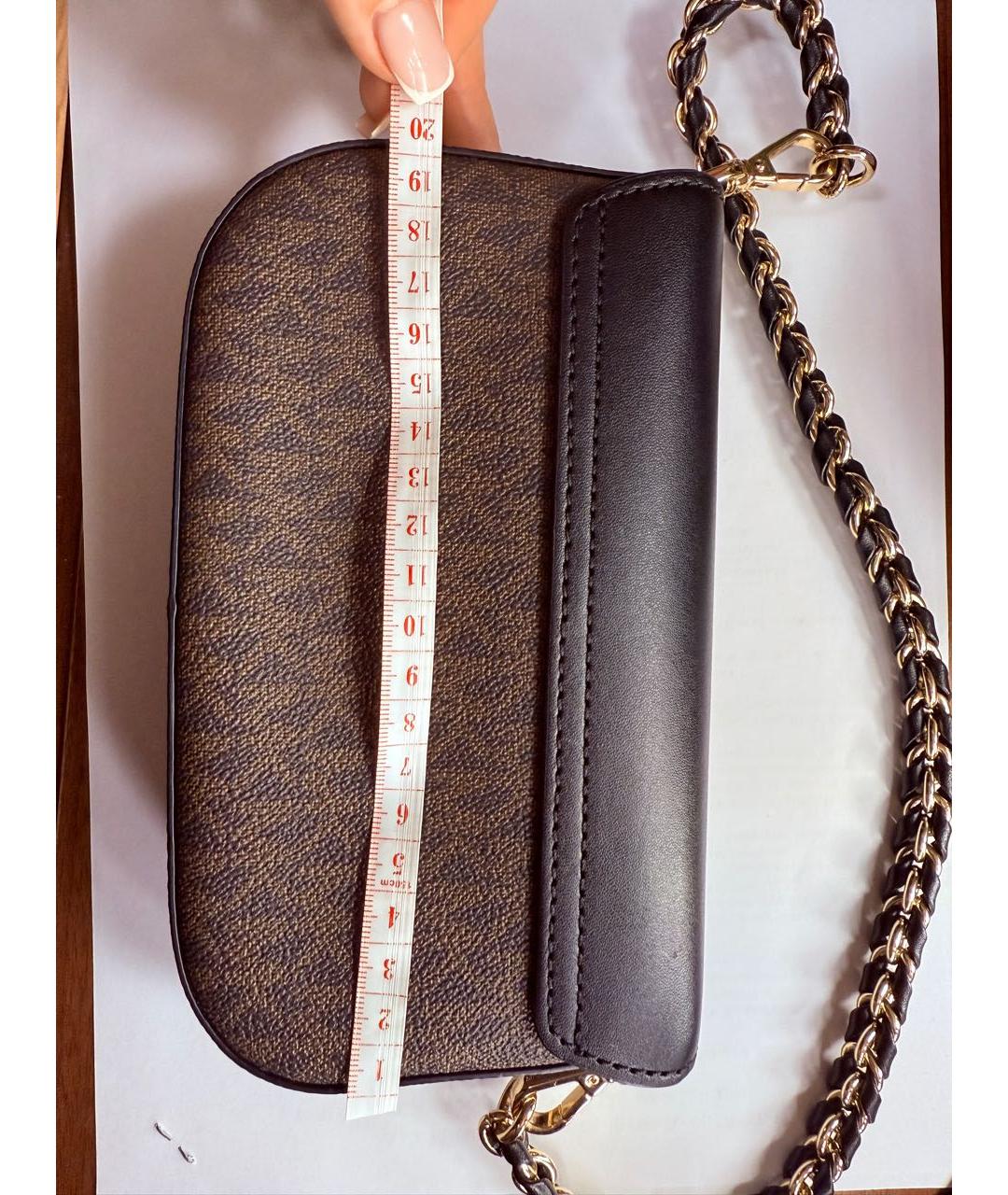 MICHAEL KORS Коричневая кожаная сумка с короткими ручками, фото 3