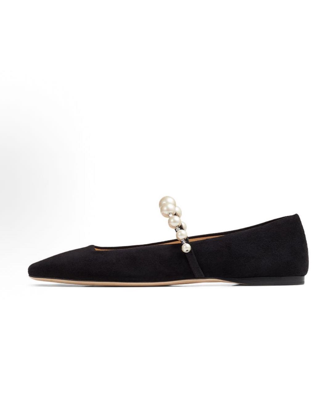 JIMMY CHOO Черные замшевые балетки, фото 3