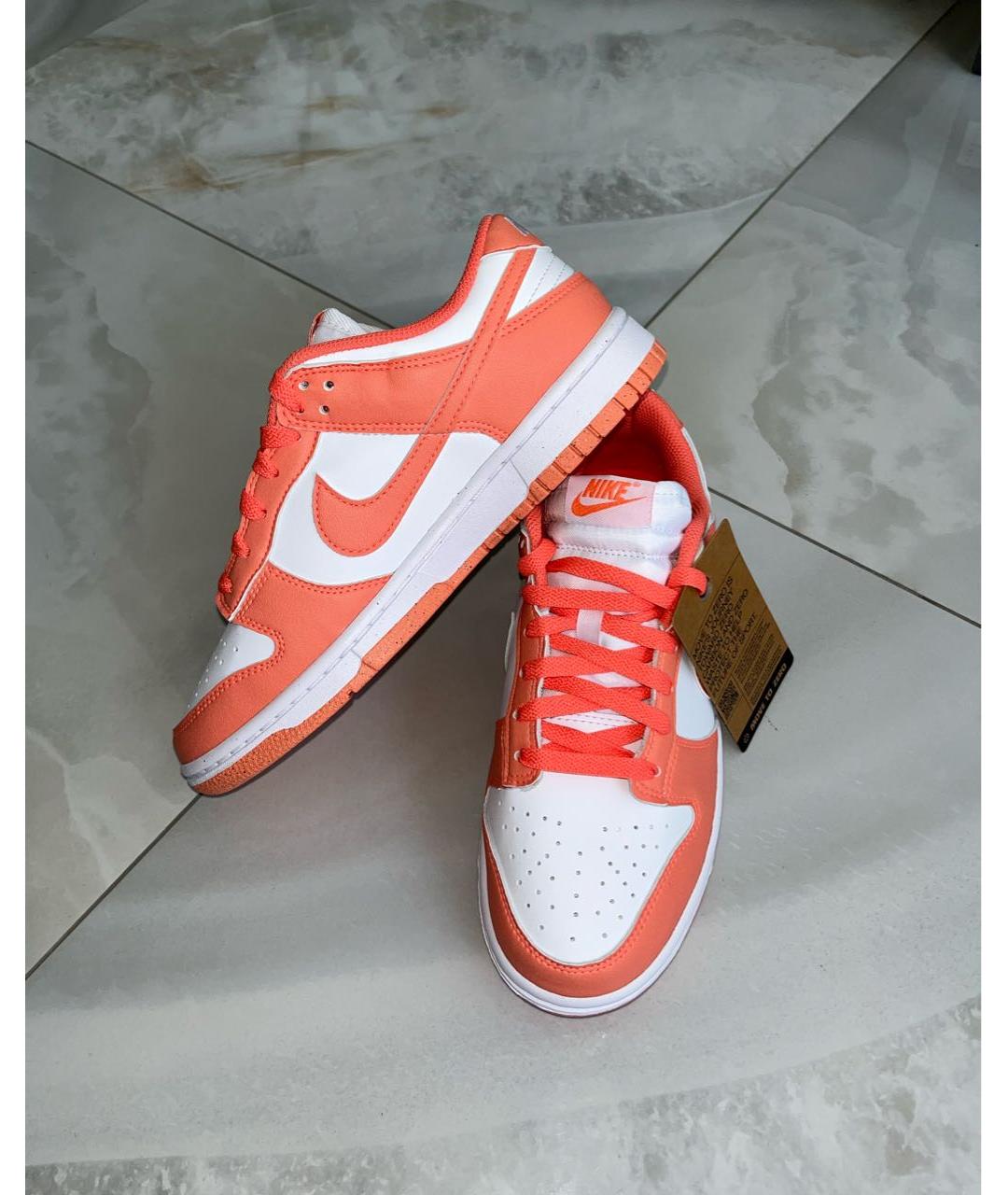 NIKE Оранжевое кожаные кроссовки, фото 4