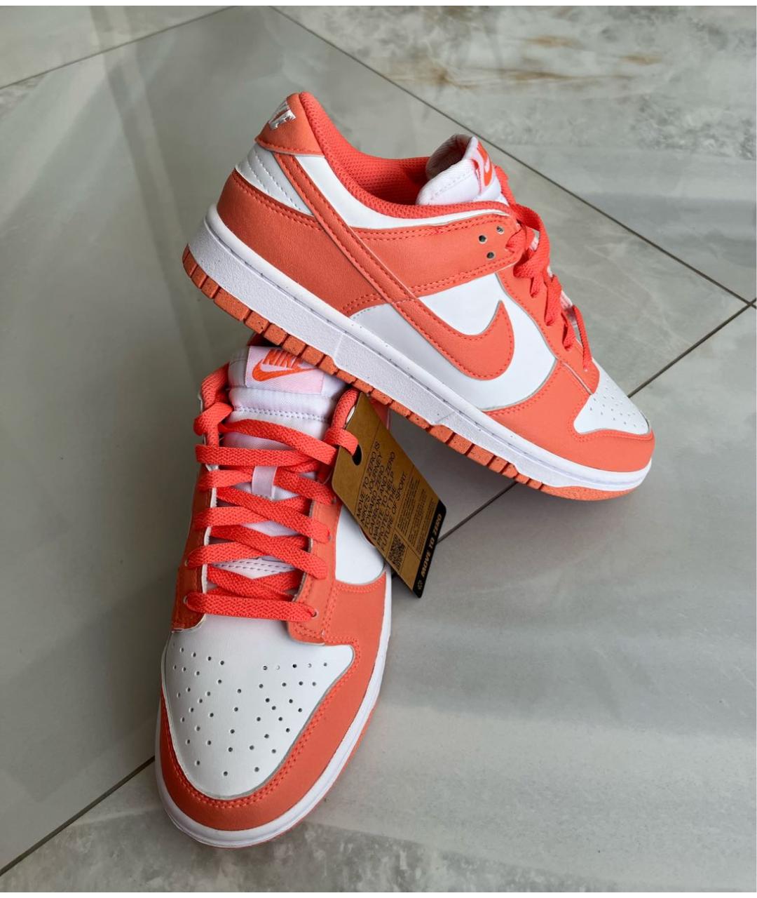 NIKE Оранжевое кожаные кроссовки, фото 6