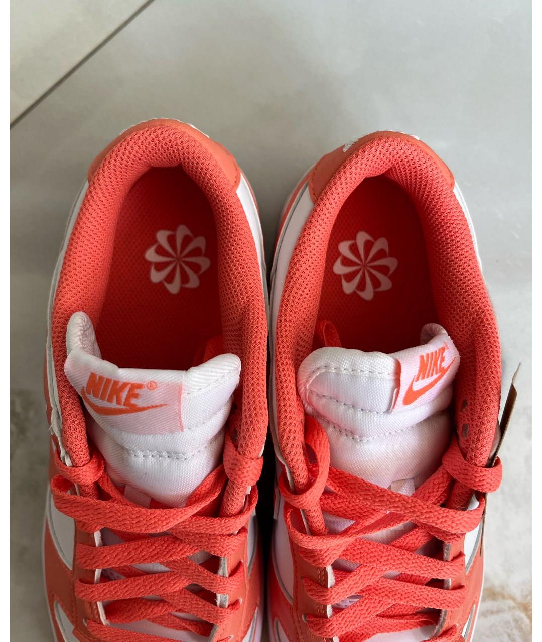 NIKE Оранжевое кожаные кроссовки, фото 7