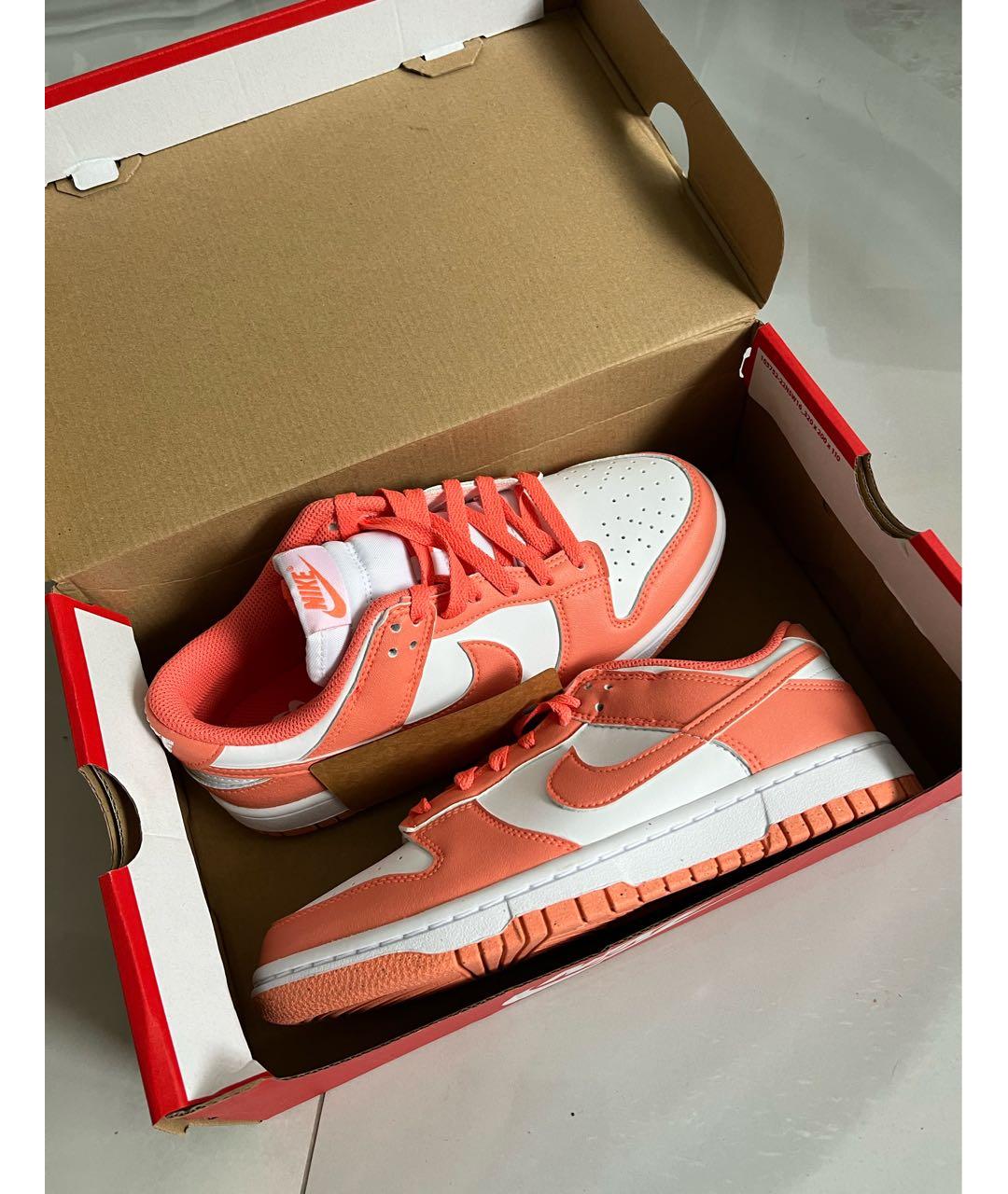 NIKE Оранжевое кожаные кроссовки, фото 8
