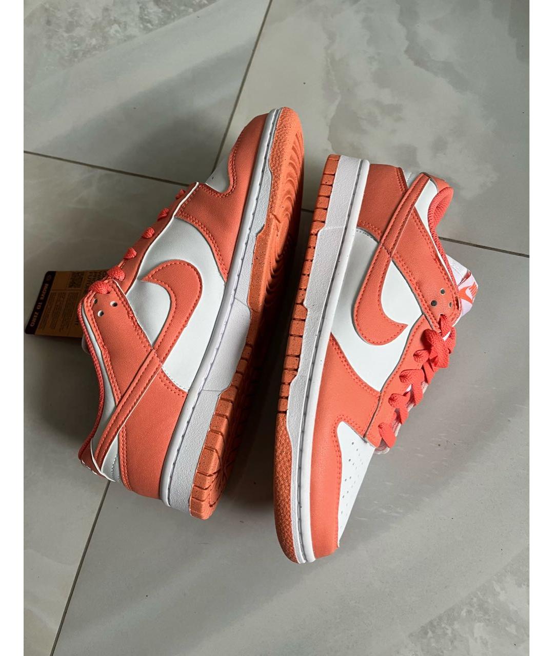 NIKE Оранжевое кожаные кроссовки, фото 3