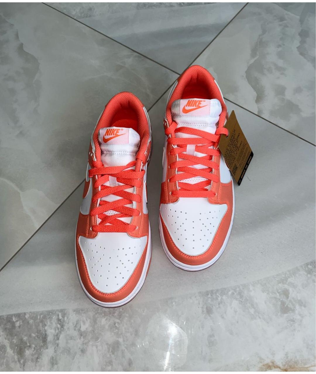 NIKE Оранжевое кожаные кроссовки, фото 2