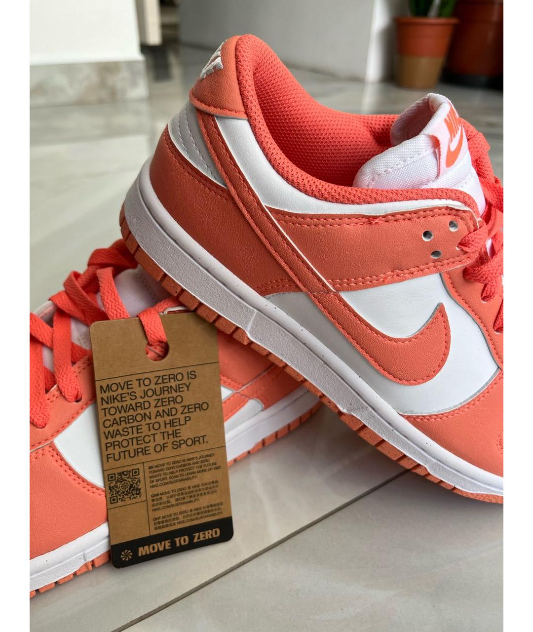NIKE Оранжевое кожаные кроссовки, фото 5