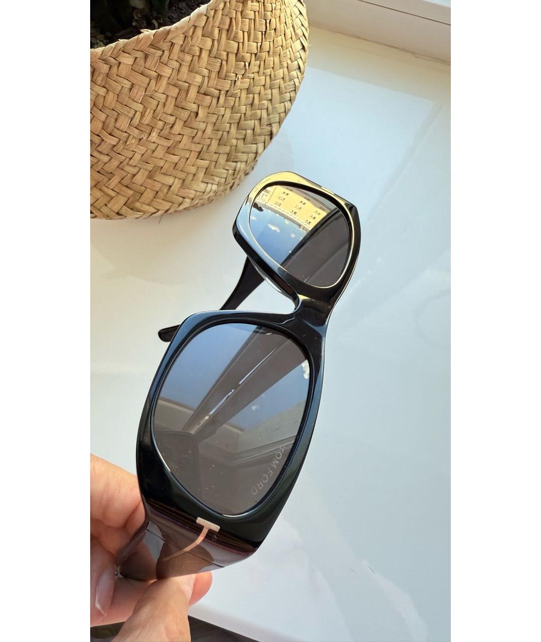 TOM FORD Черные пластиковые солнцезащитные очки, фото 7