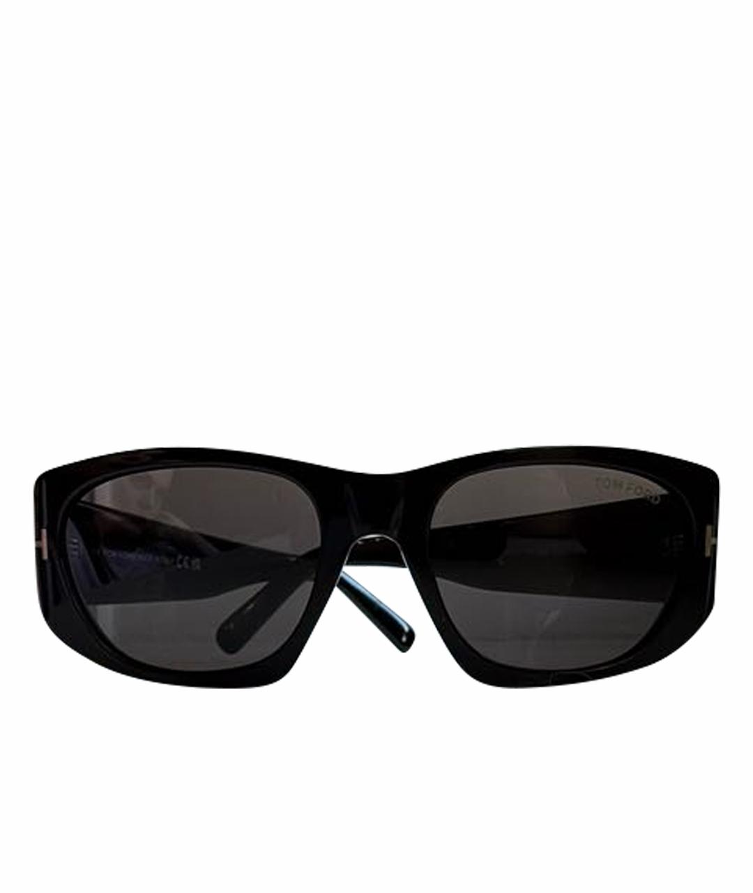 TOM FORD Черные пластиковые солнцезащитные очки, фото 1