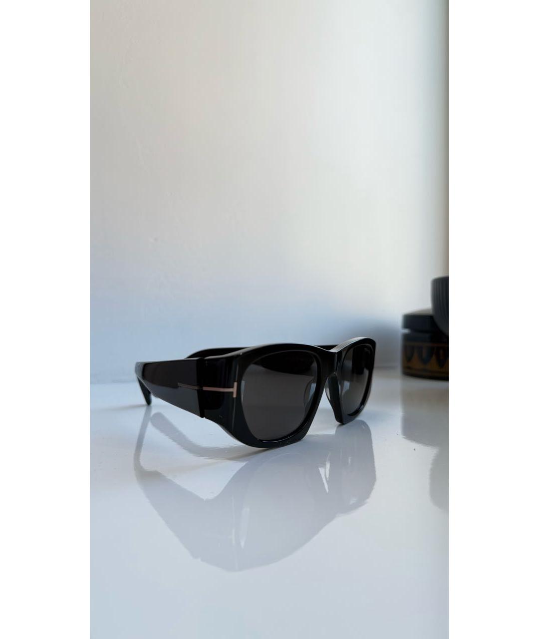 TOM FORD Черные пластиковые солнцезащитные очки, фото 3