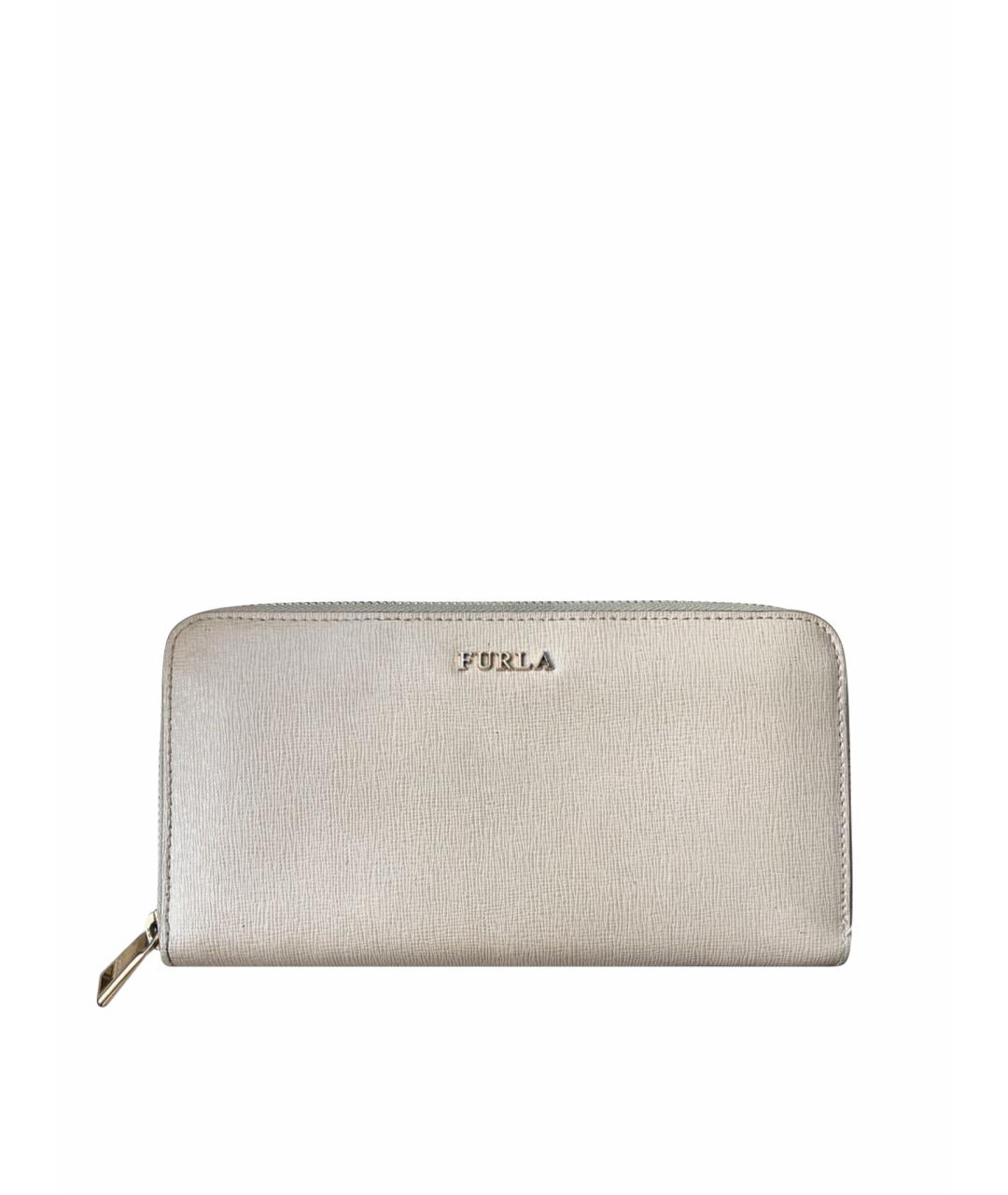 FURLA Бежевый кожаный кошелек, фото 1