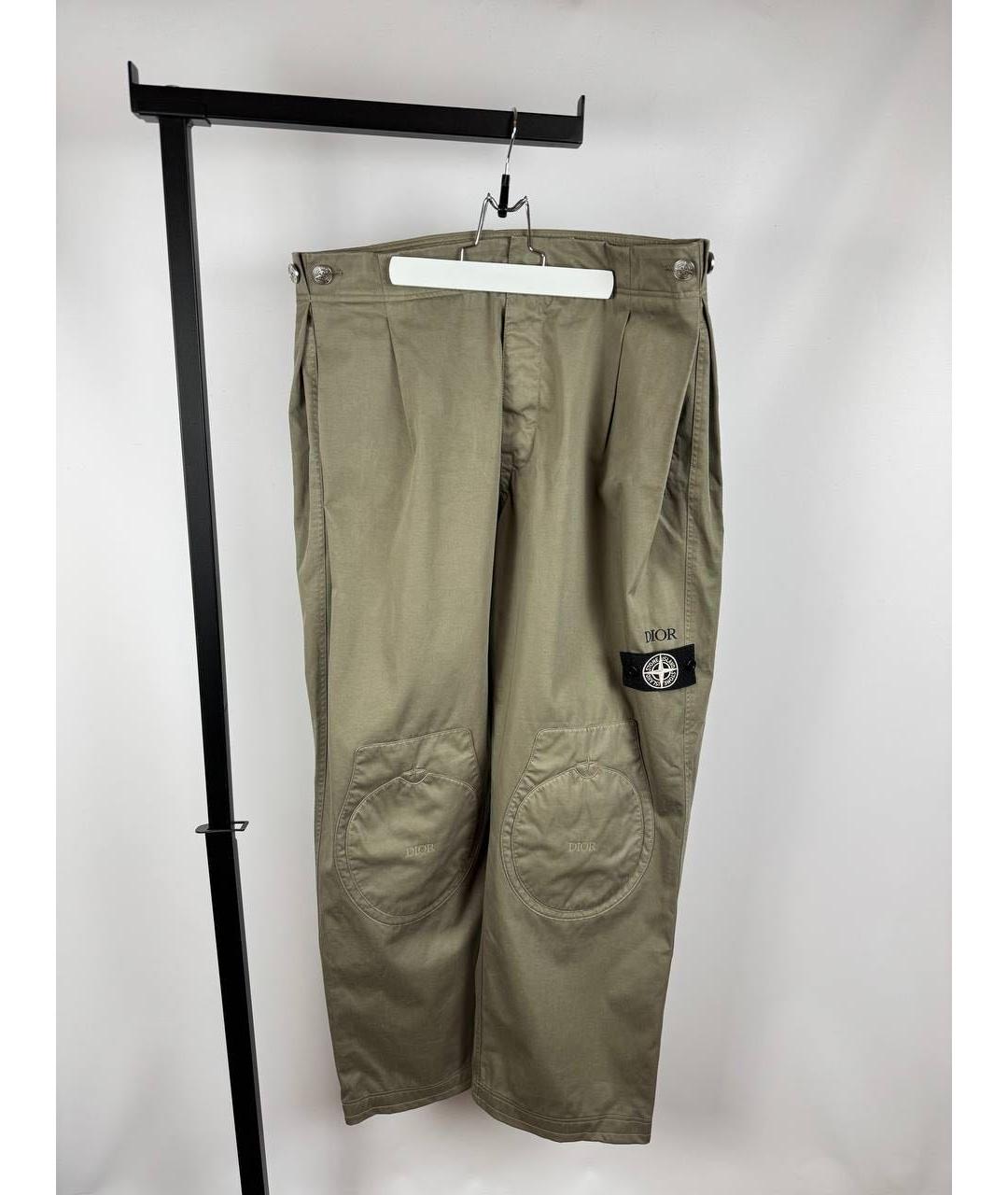 STONE ISLAND Серые хлопковые повседневные брюки, фото 2
