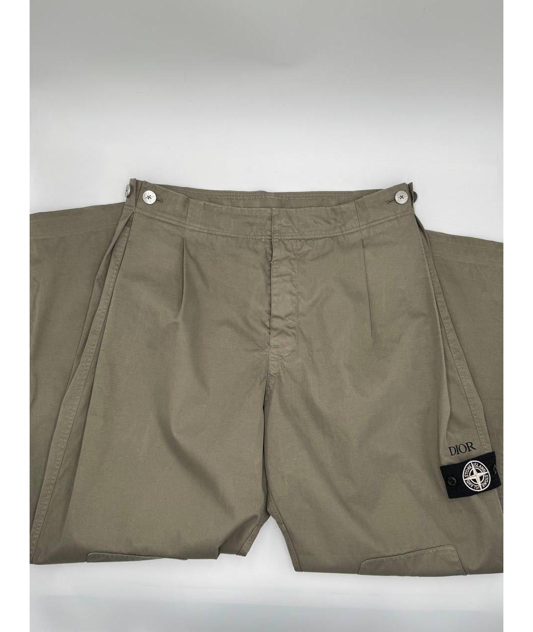 STONE ISLAND Серые хлопковые повседневные брюки, фото 8