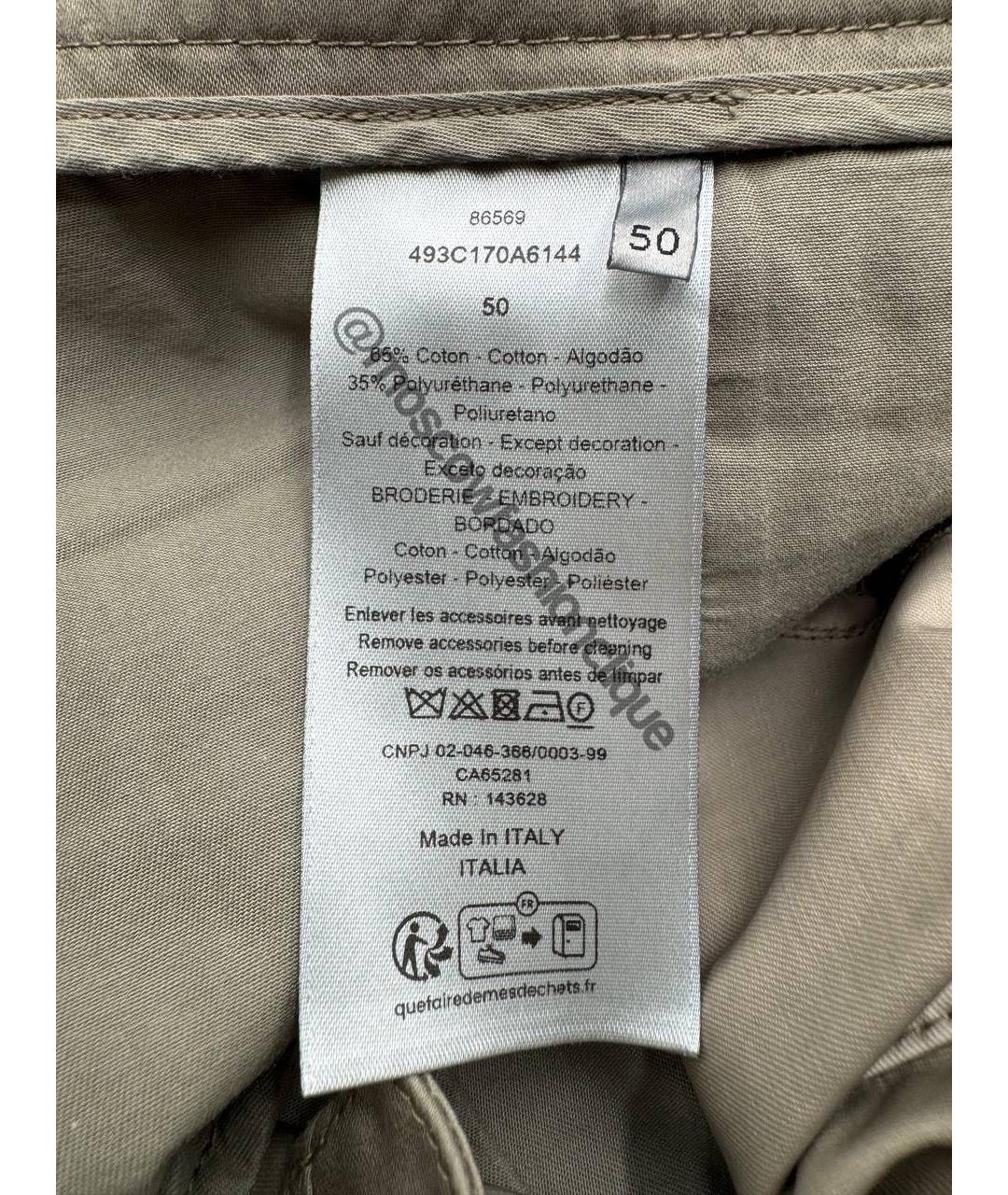 STONE ISLAND Серые хлопковые повседневные брюки, фото 6
