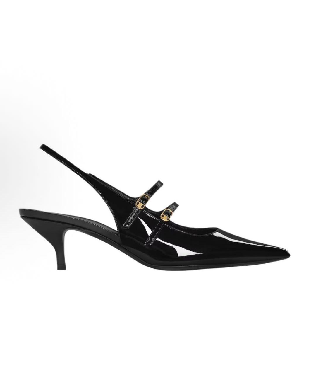 CELINE Черные лодочки на низком каблуке, фото 5