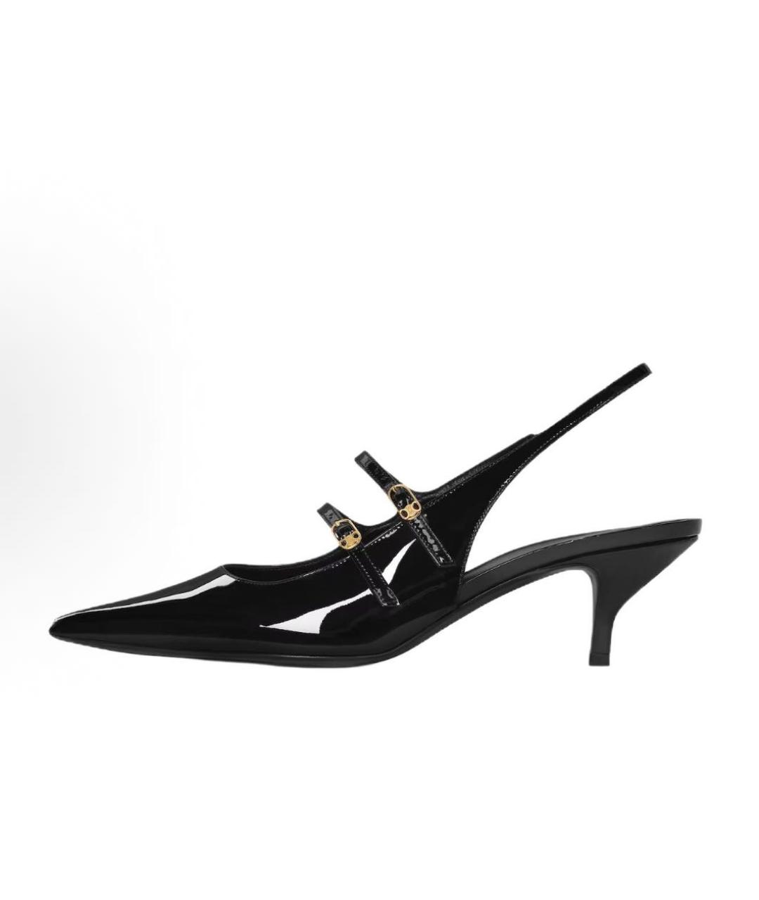 CELINE Черные лодочки на низком каблуке, фото 2