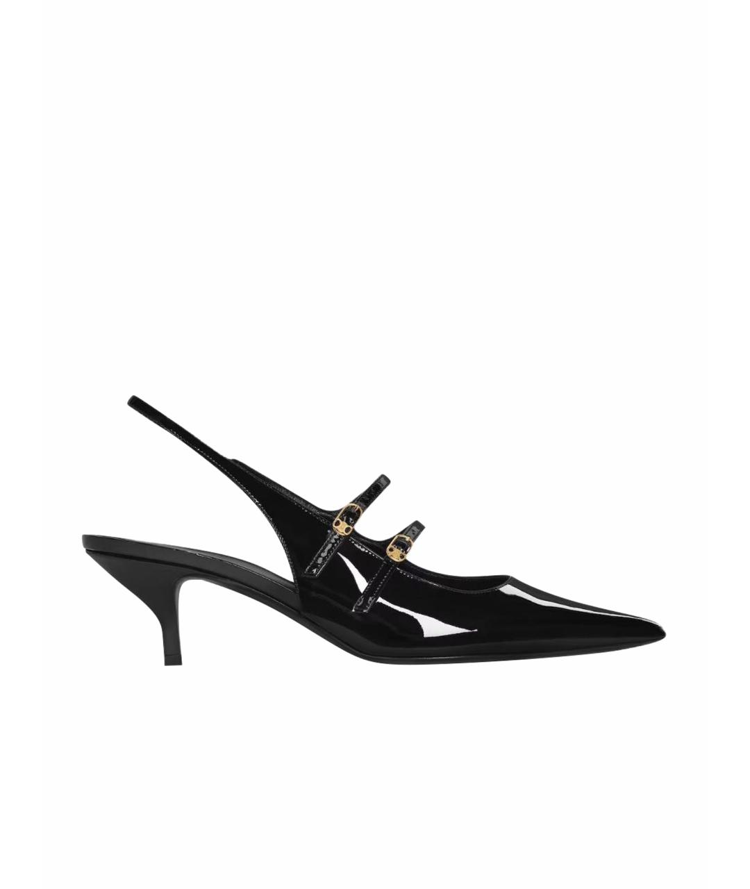 CELINE Черные лодочки на низком каблуке, фото 1