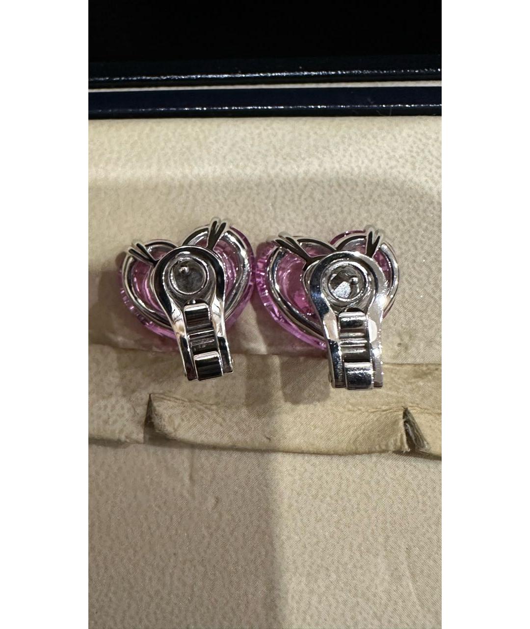 CHOPARD Розовые серьги из белого золота, фото 4