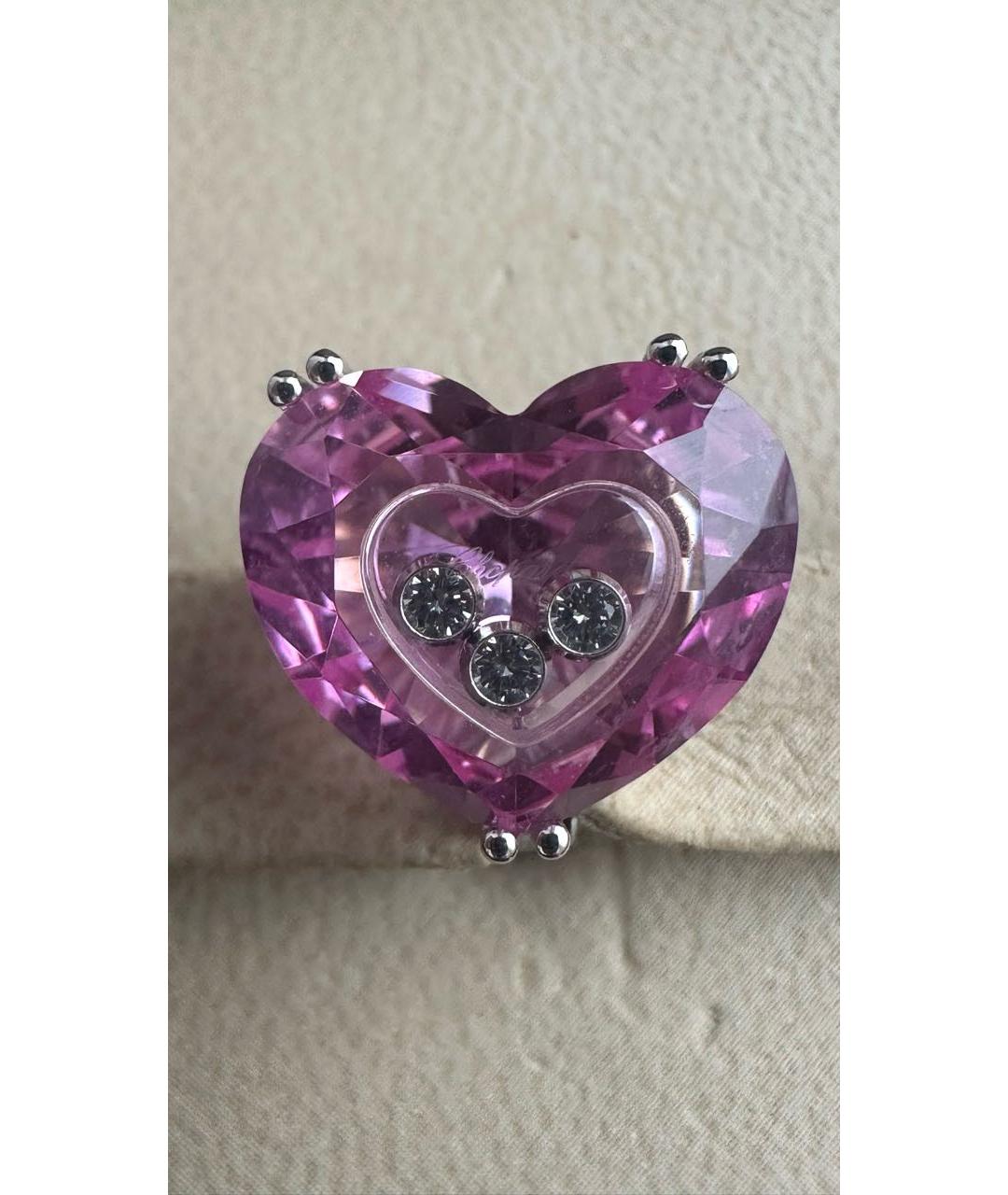 CHOPARD Розовые серьги из белого золота, фото 8