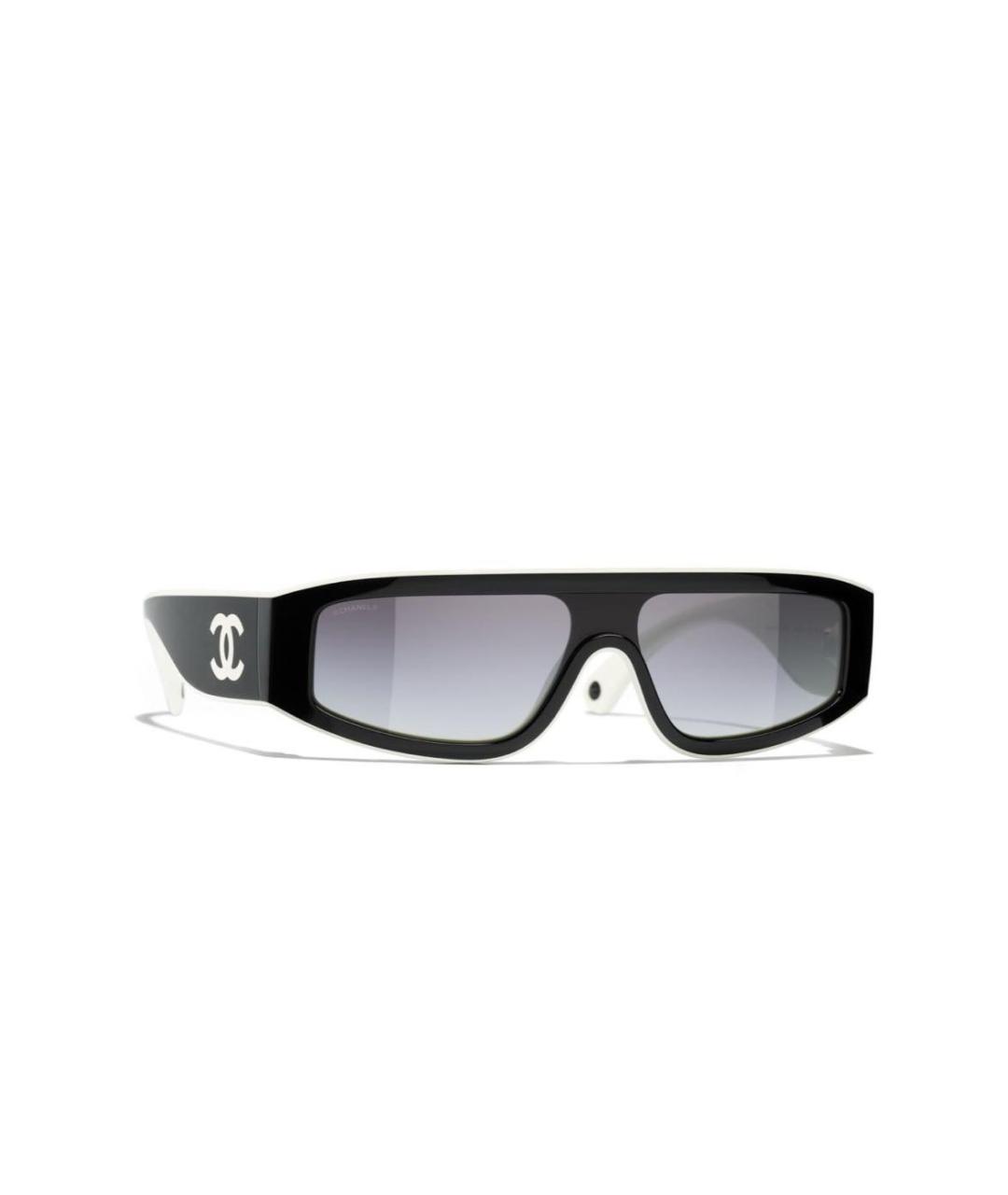 CHANEL Черные пластиковые солнцезащитные очки, фото 1
