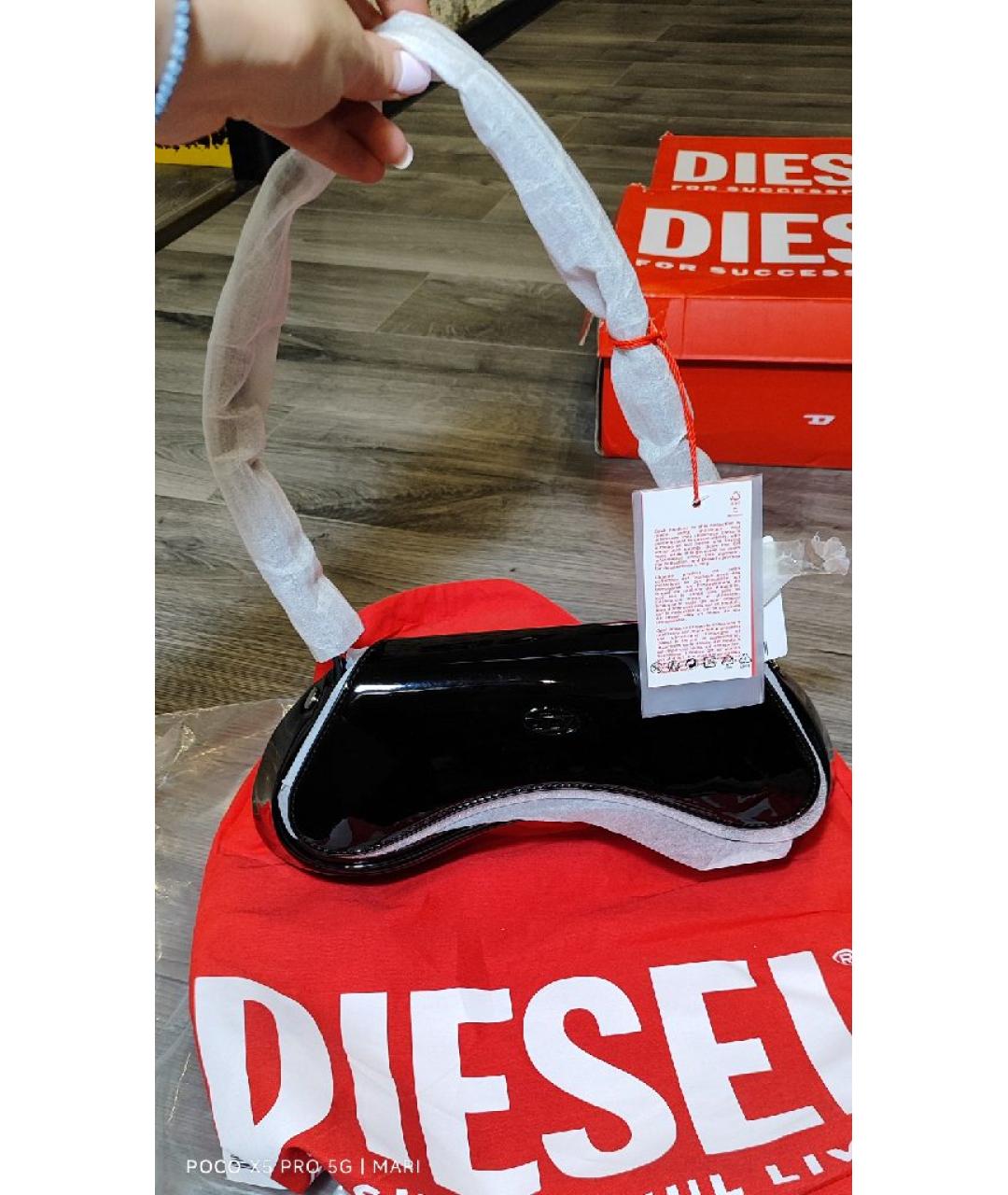 DIESEL Черная сумка через плечо, фото 5