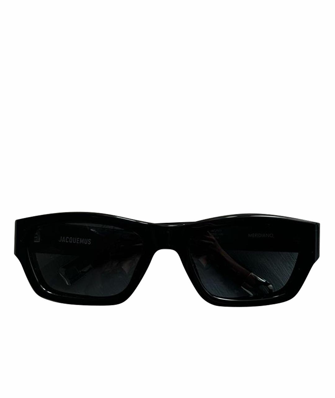 JACQUEMUS Черные пластиковые солнцезащитные очки, фото 1