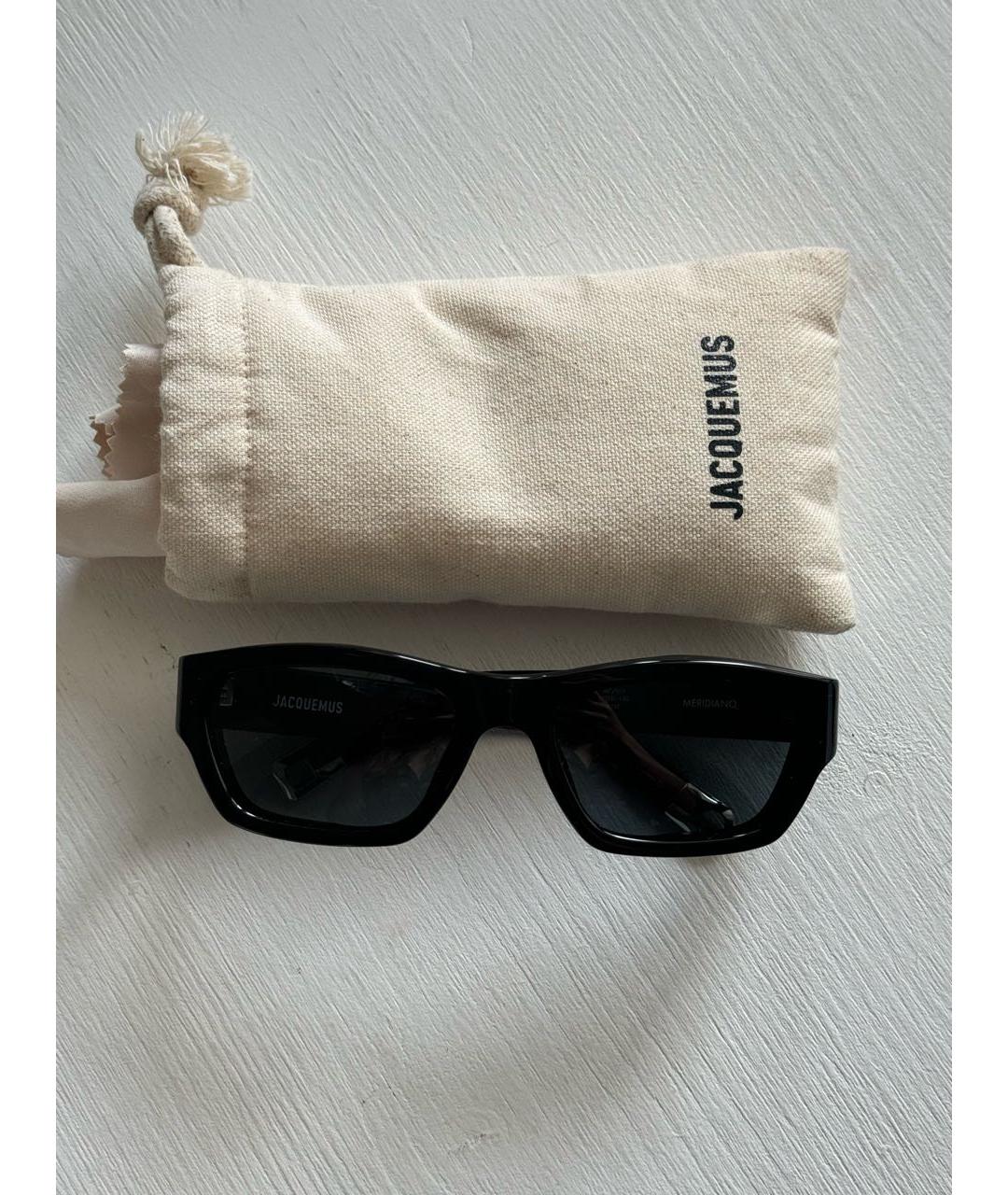 JACQUEMUS Черные пластиковые солнцезащитные очки, фото 4