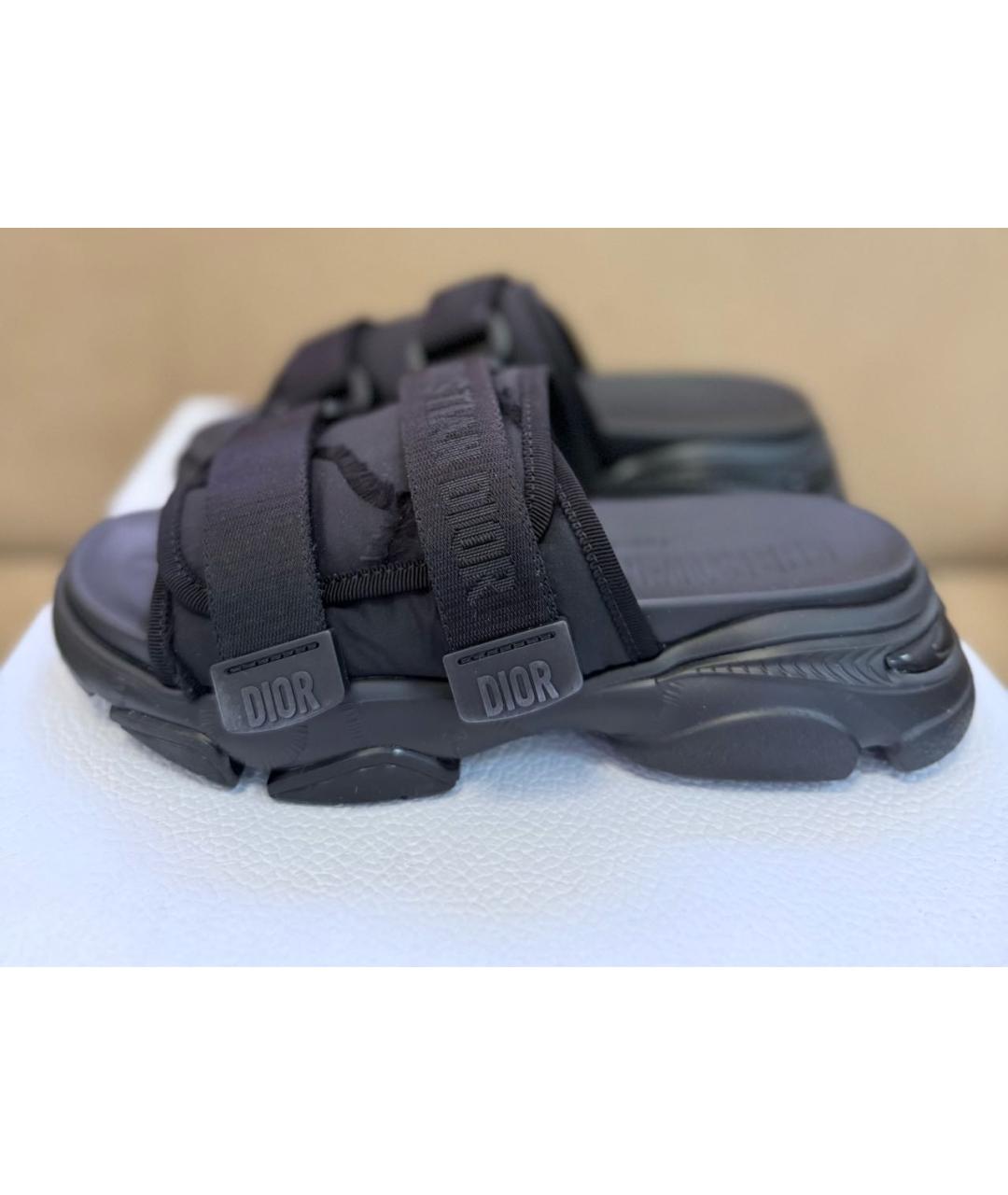 CHRISTIAN DIOR Черные шлепанцы, фото 9