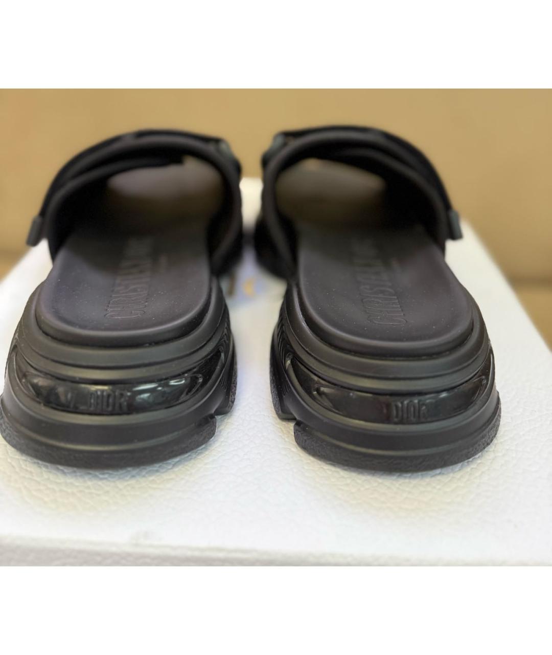 CHRISTIAN DIOR Черные шлепанцы, фото 4