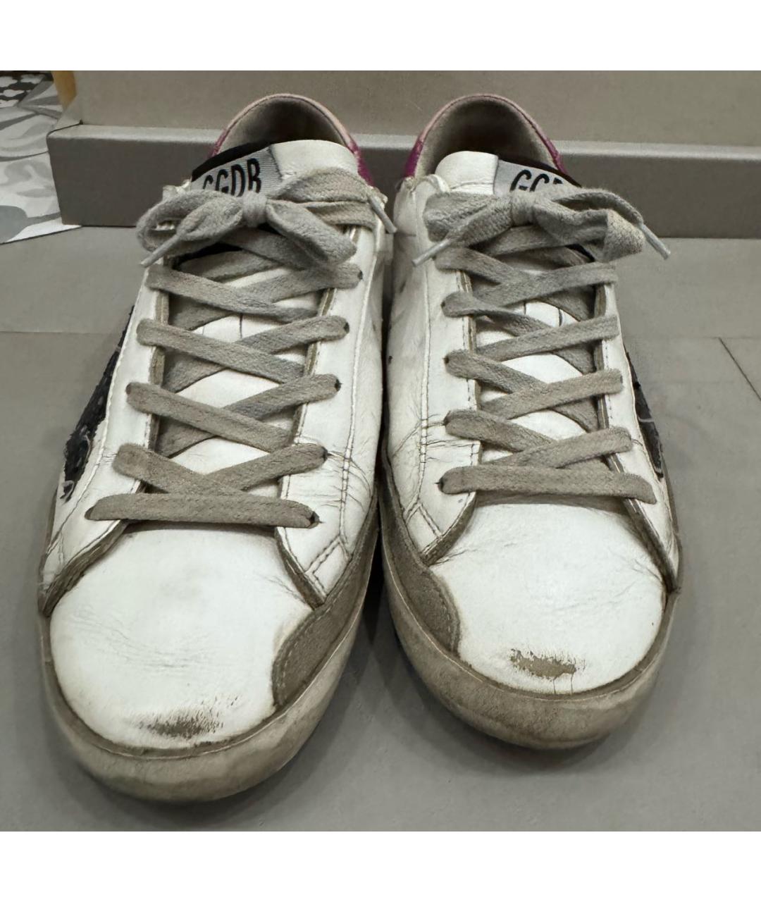 GOLDEN GOOSE DELUXE BRAND Белые кожаные кеды, фото 2