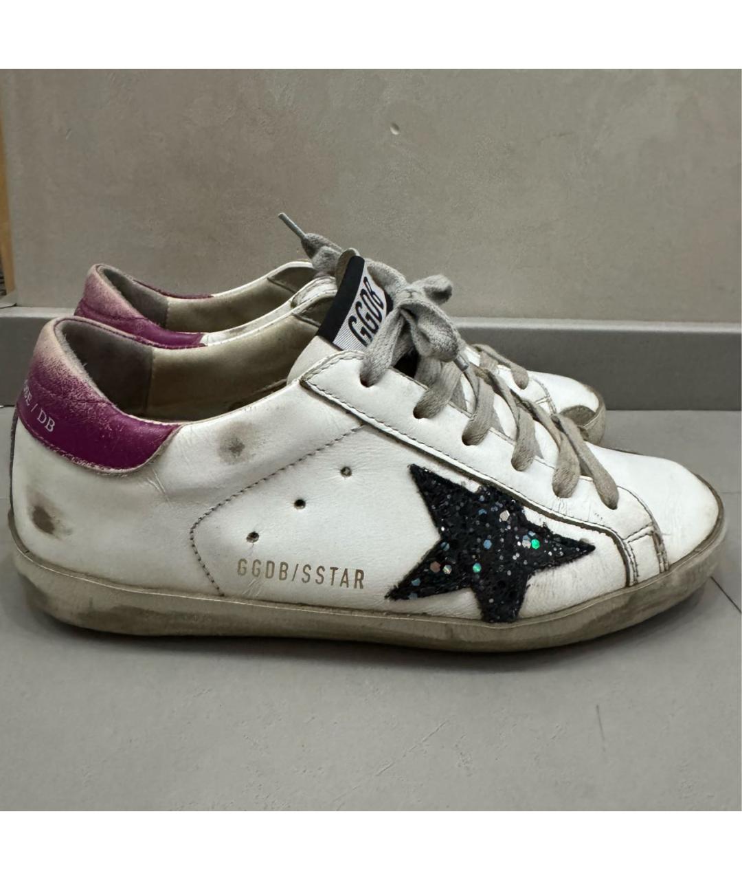 GOLDEN GOOSE DELUXE BRAND Белые кожаные кеды, фото 5