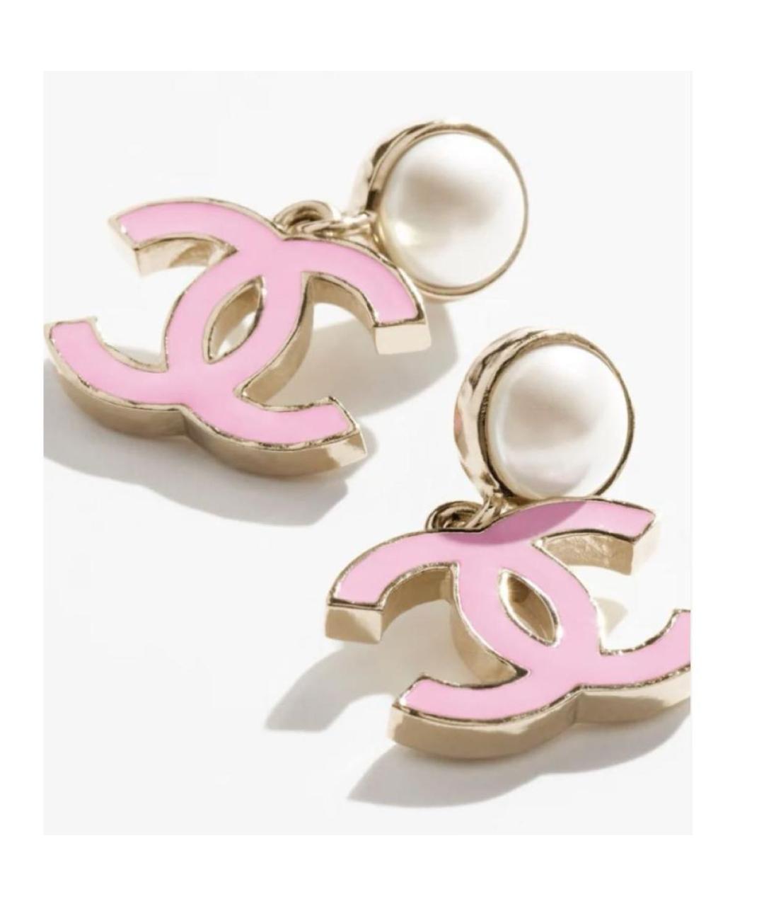 CHANEL Розовые серьги, фото 2