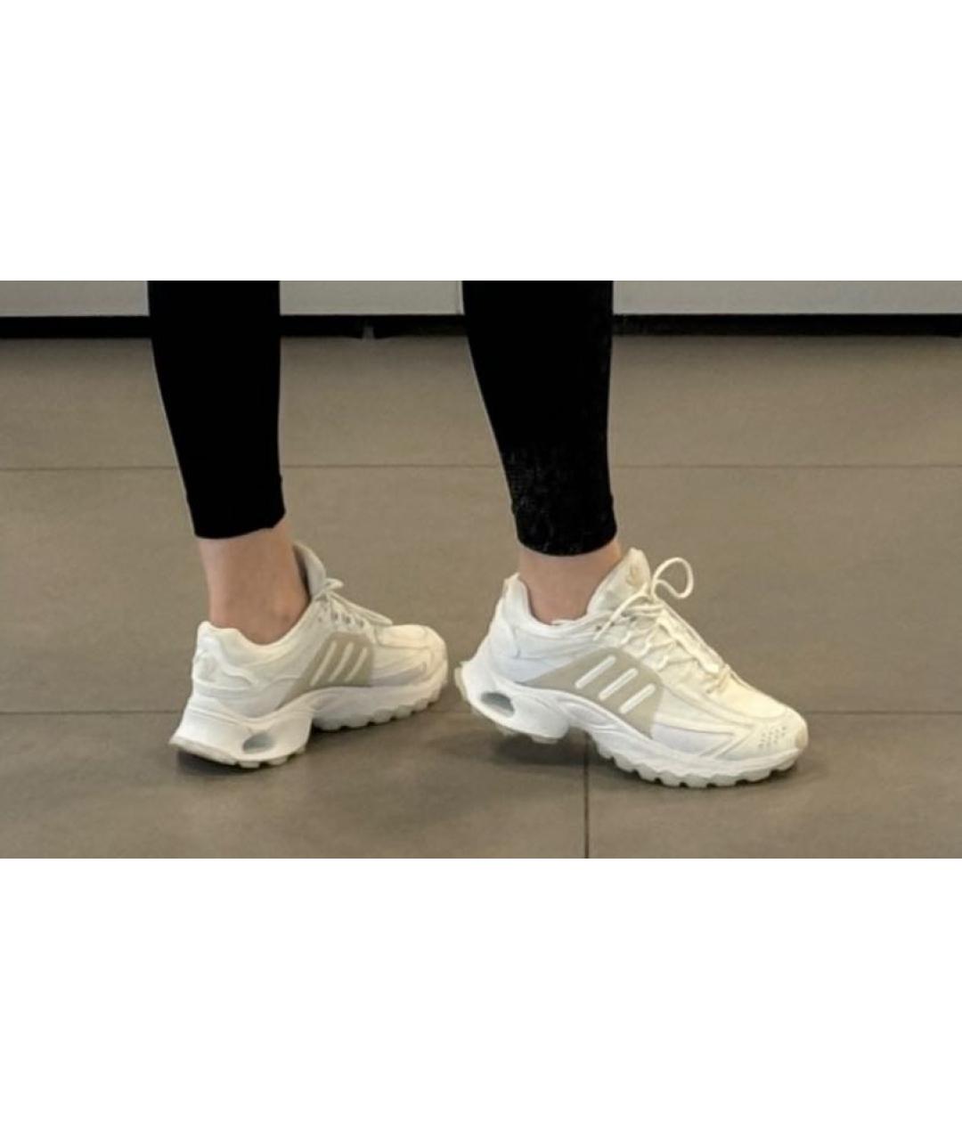 ADIDAS Белые текстильные кроссовки, фото 6