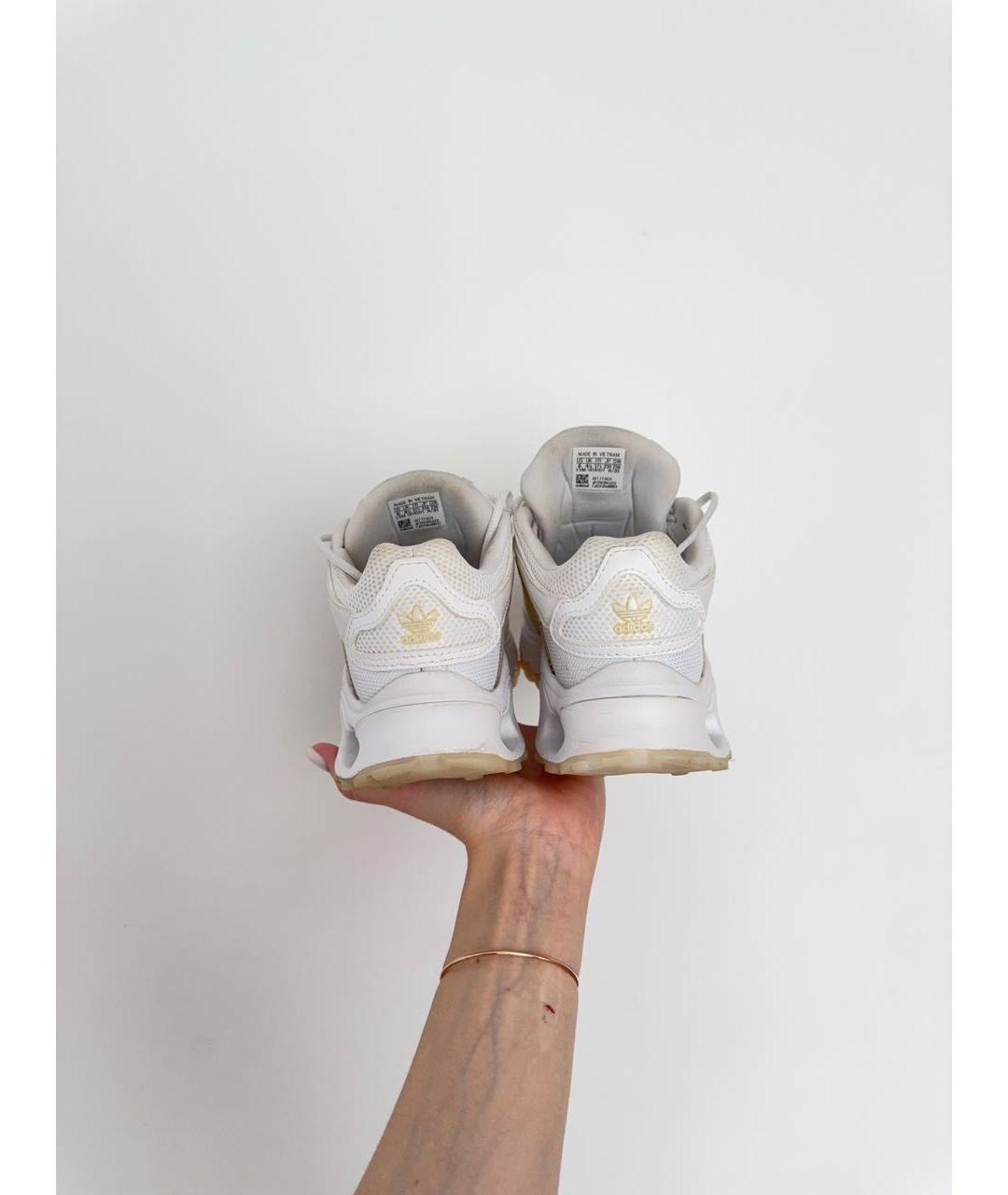 ADIDAS Белые текстильные кроссовки, фото 3