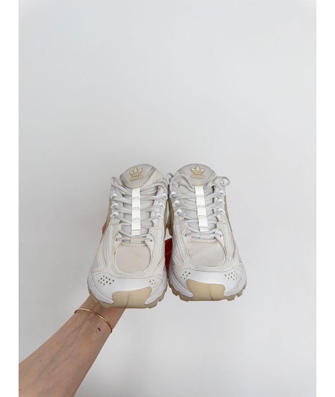 ADIDAS Белые текстильные кроссовки, фото 2