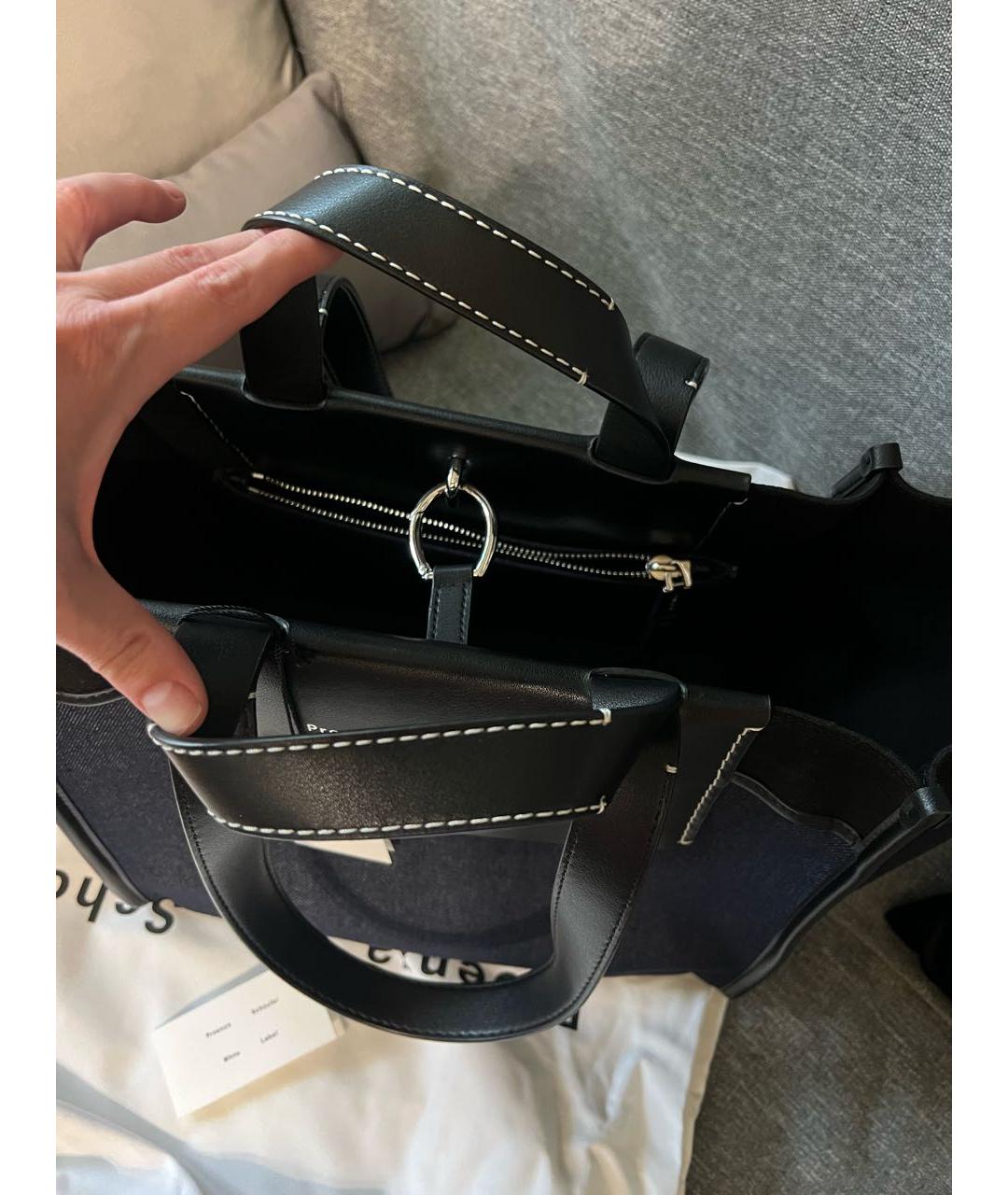 PROENZA SCHOULER Темно-синяя деним сумка тоут, фото 3