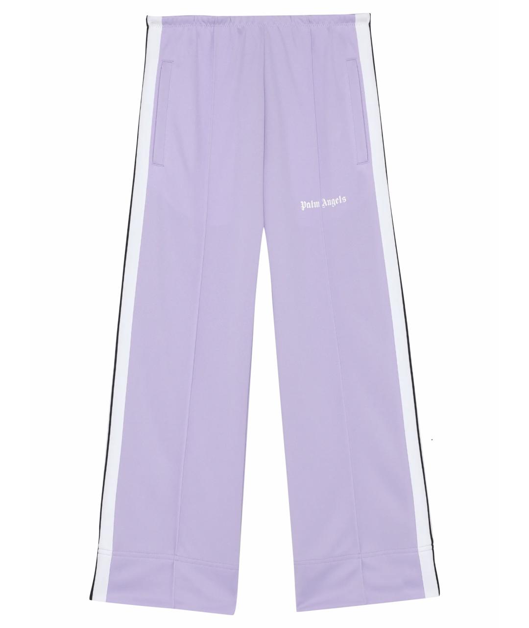 PALM ANGELS Фиолетовые полиэстеровые спортивные брюки и шорты, фото 1