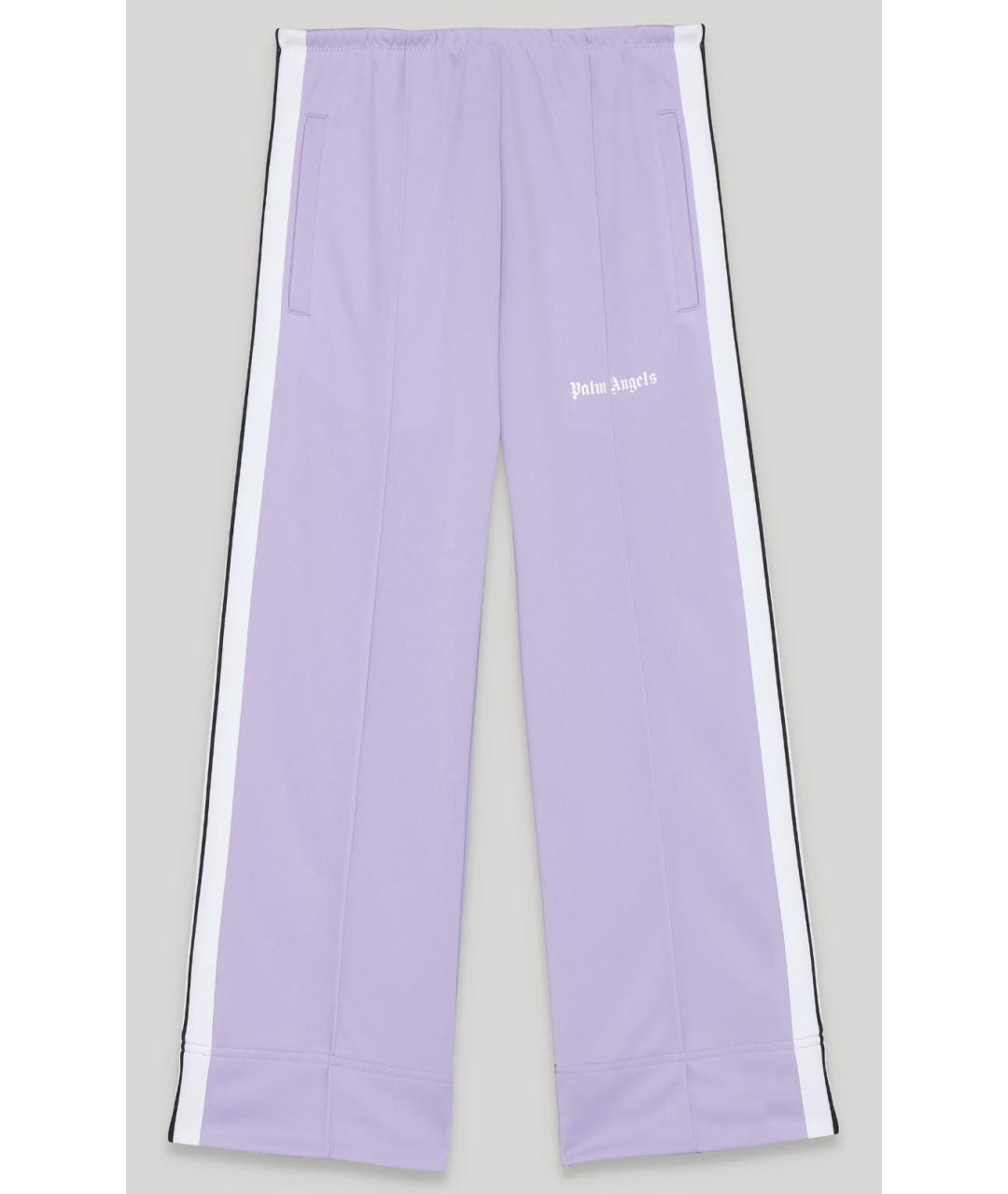 PALM ANGELS Фиолетовые полиэстеровые спортивные брюки и шорты, фото 6