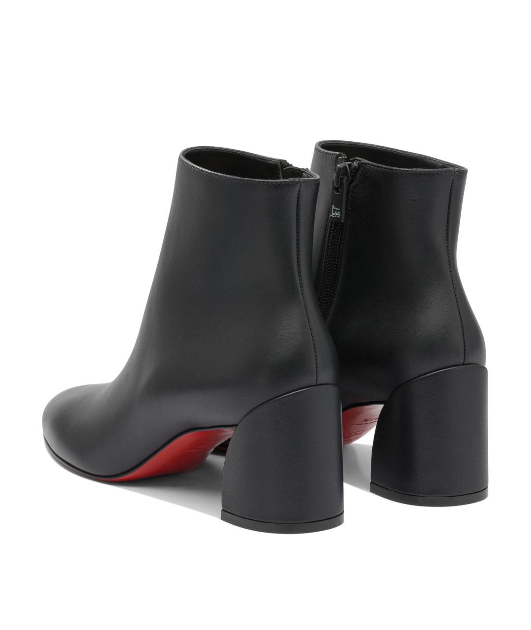 CHRISTIAN LOUBOUTIN Черные кожаные ботильоны, фото 4