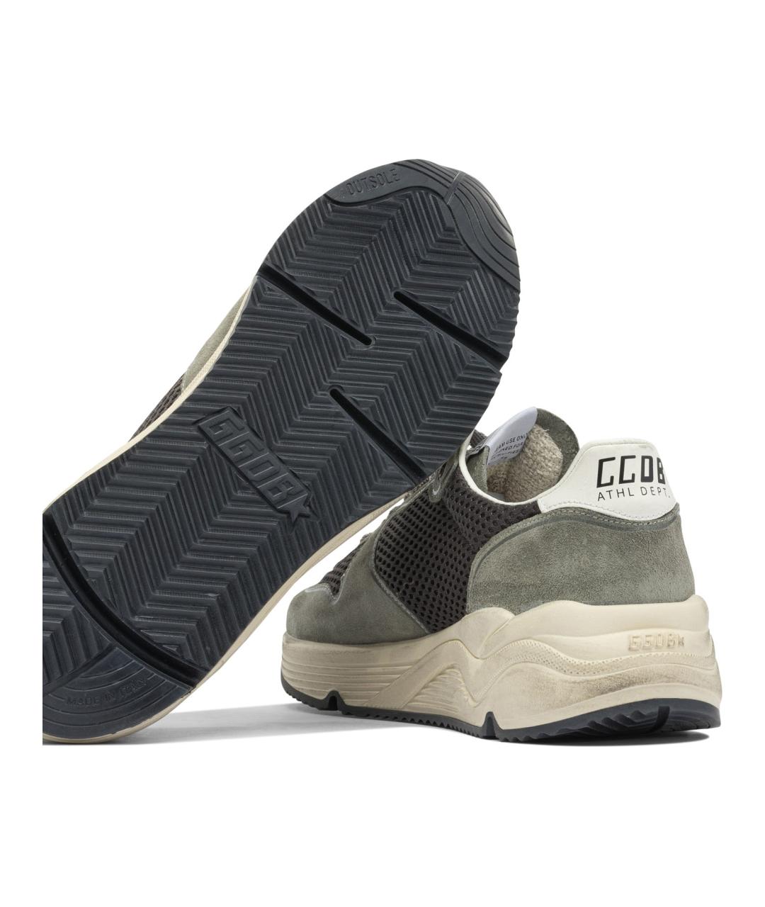 GOLDEN GOOSE DELUXE BRAND Зеленые кожаные низкие кроссовки / кеды, фото 5