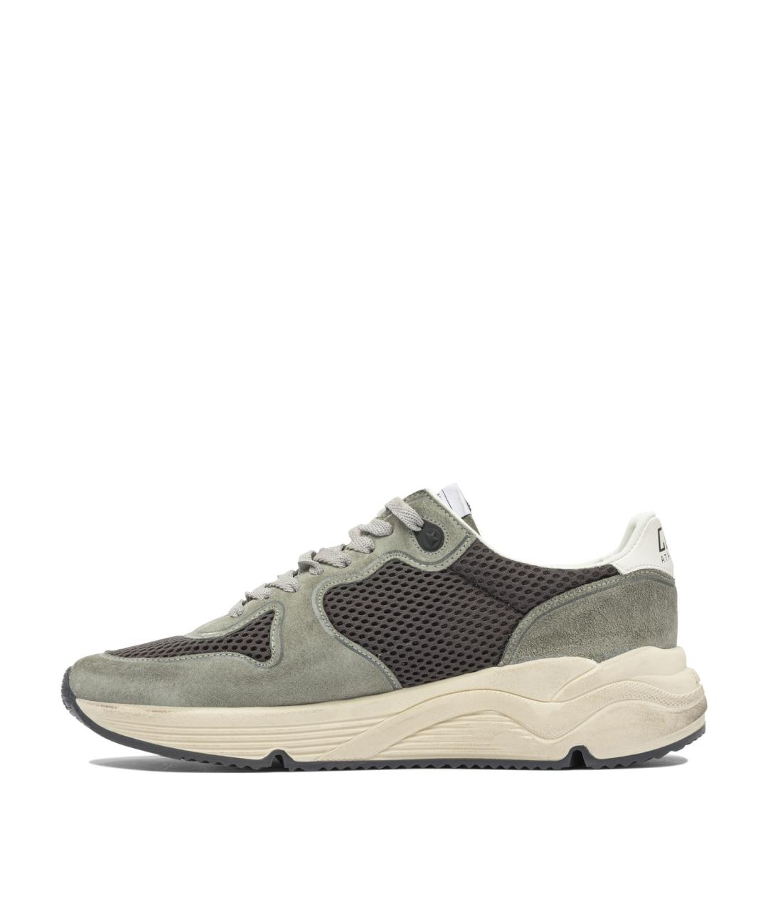 GOLDEN GOOSE DELUXE BRAND Зеленые кожаные низкие кроссовки / кеды, фото 3