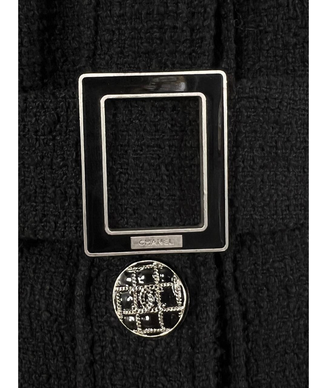 CHANEL Черное твидовое коктейльное платье, фото 2