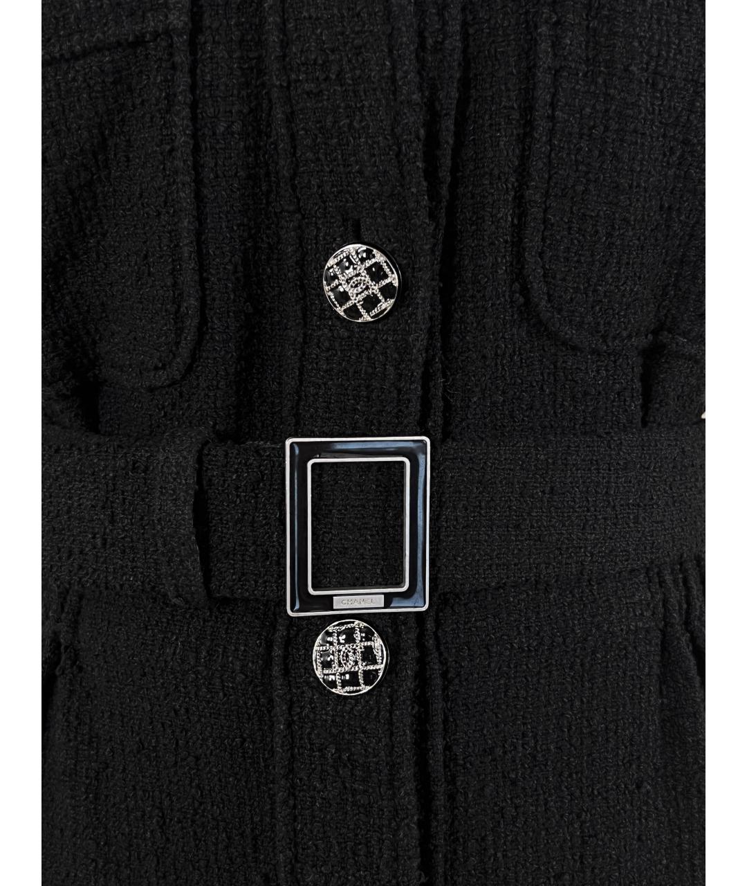 CHANEL Черное твидовое коктейльное платье, фото 6