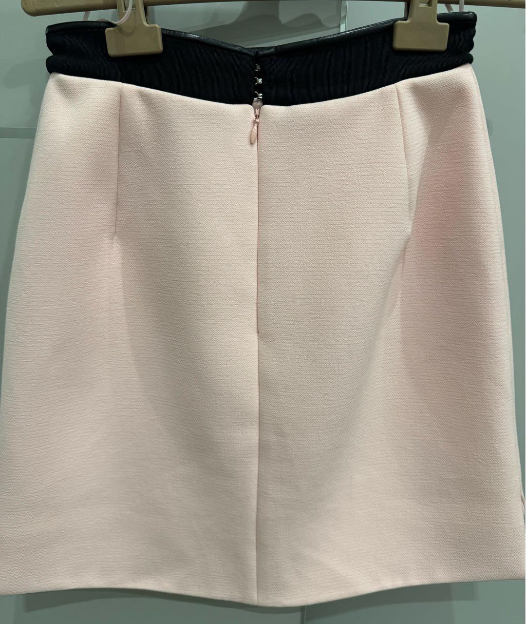 BALENCIAGA Розовая полиуретановая юбка мини, фото 2