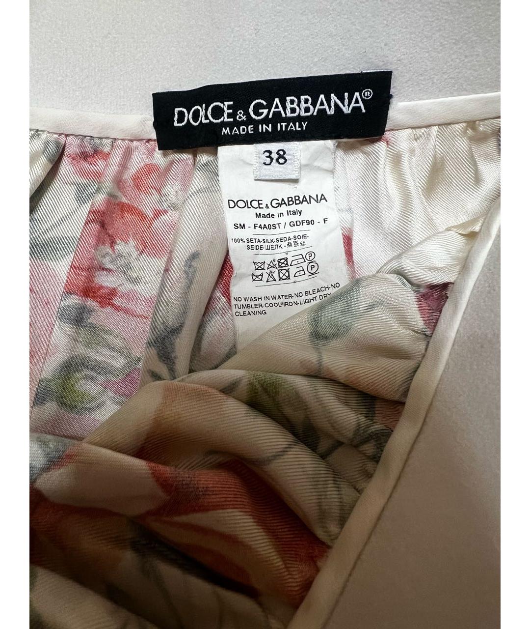 DOLCE&GABBANA Шелковая юбка мини, фото 4