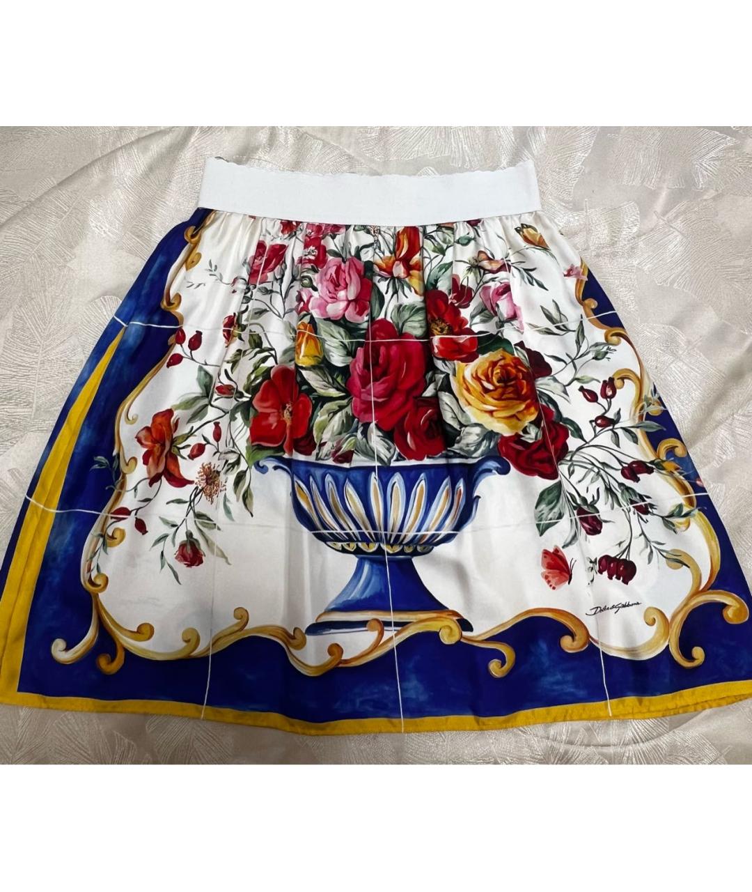 DOLCE&GABBANA Шелковая юбка мини, фото 2