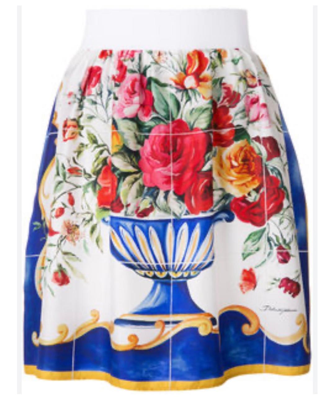 DOLCE&GABBANA Шелковая юбка мини, фото 5