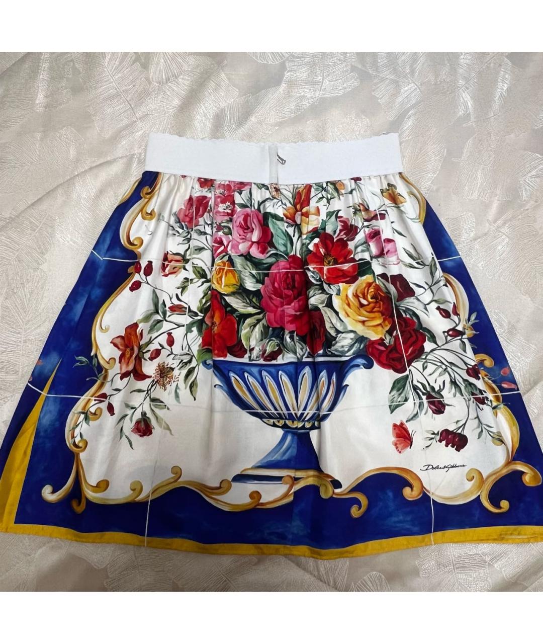 DOLCE&GABBANA Шелковая юбка мини, фото 3