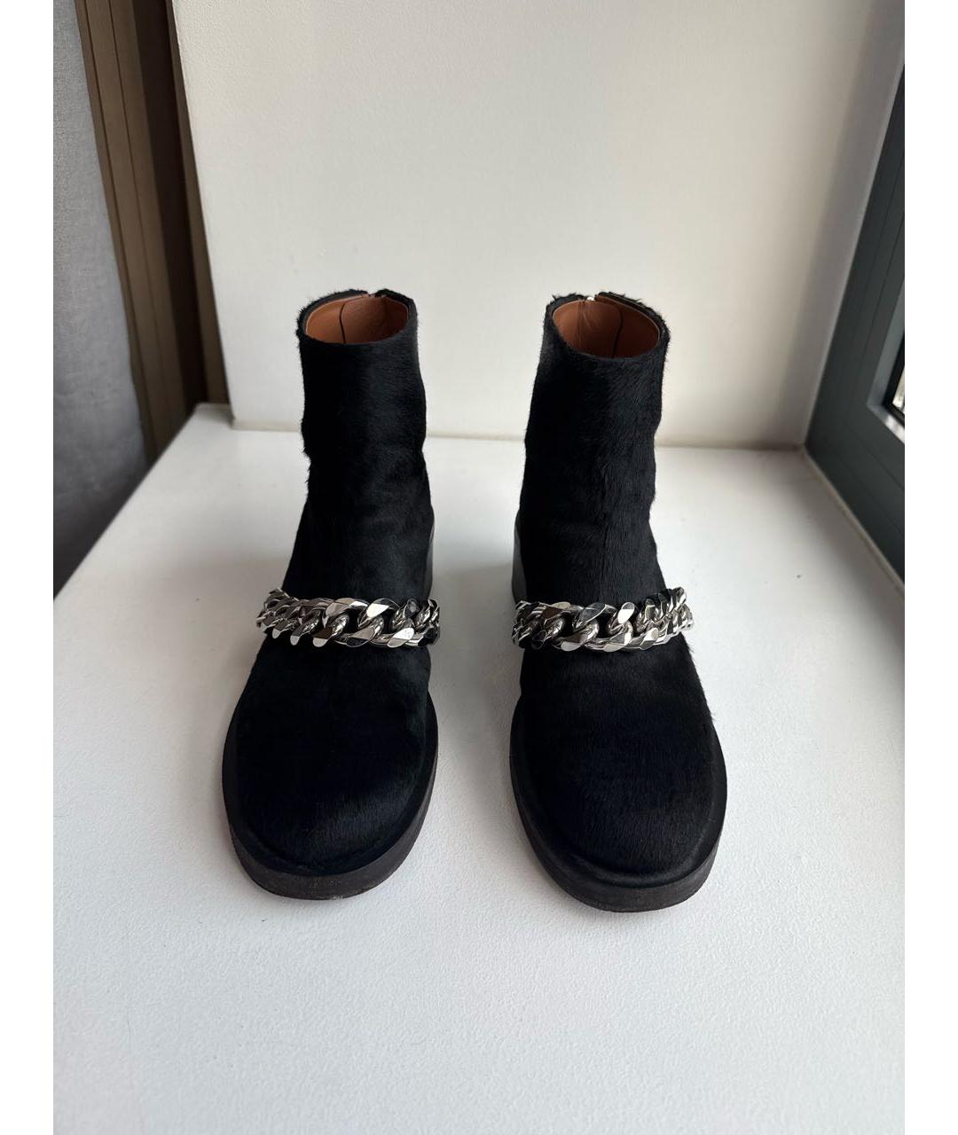 GIVENCHY Черные ботинки из экзотической кожи, фото 2