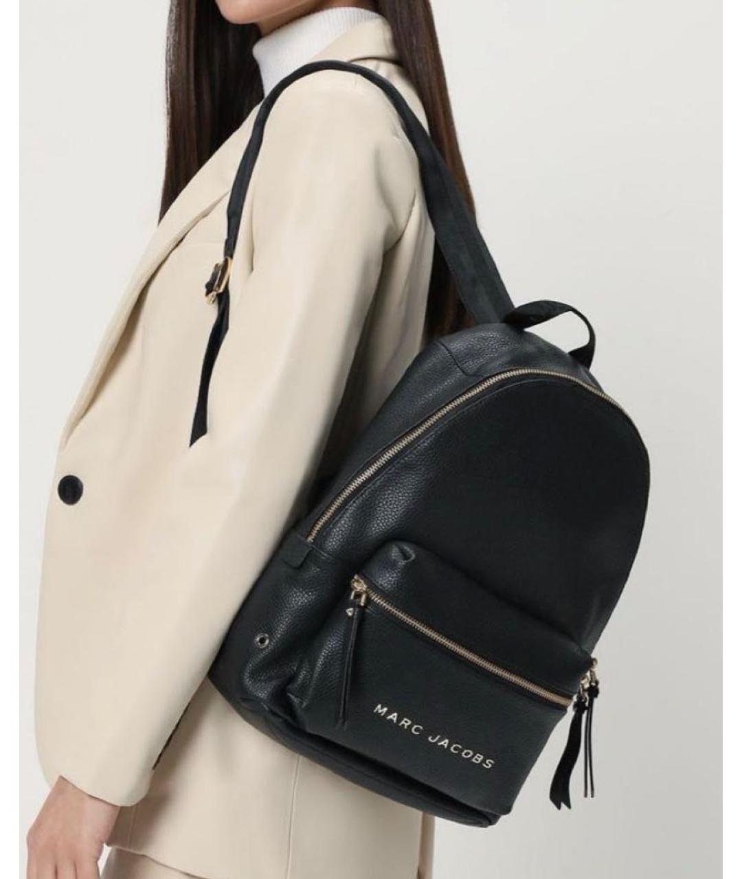 MARC JACOBS Черный кожаный рюкзак, фото 7