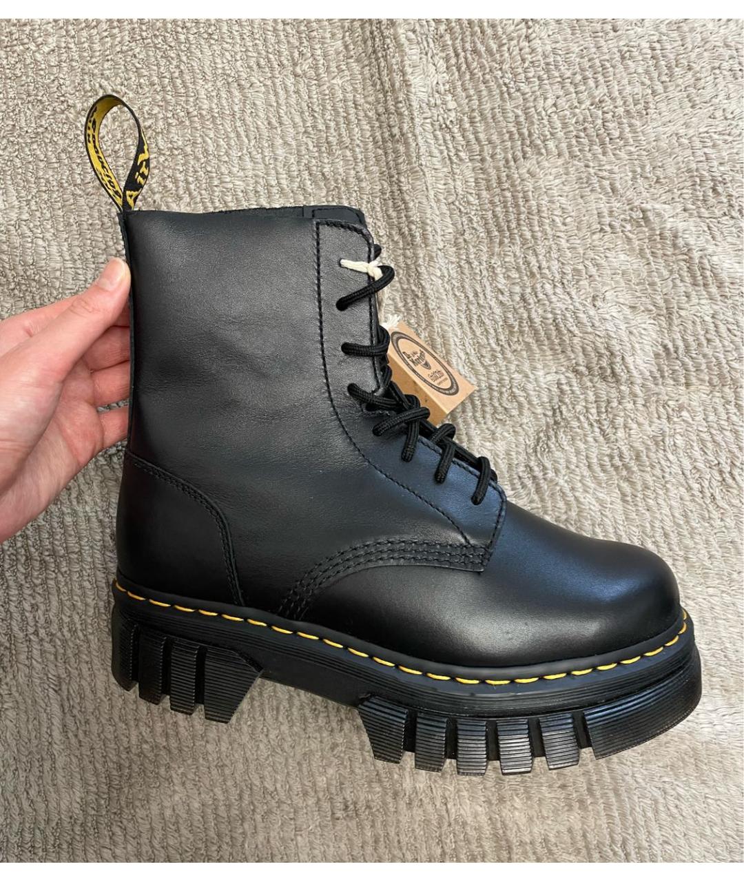 DR. MARTENS Черные кожаные ботинки, фото 8